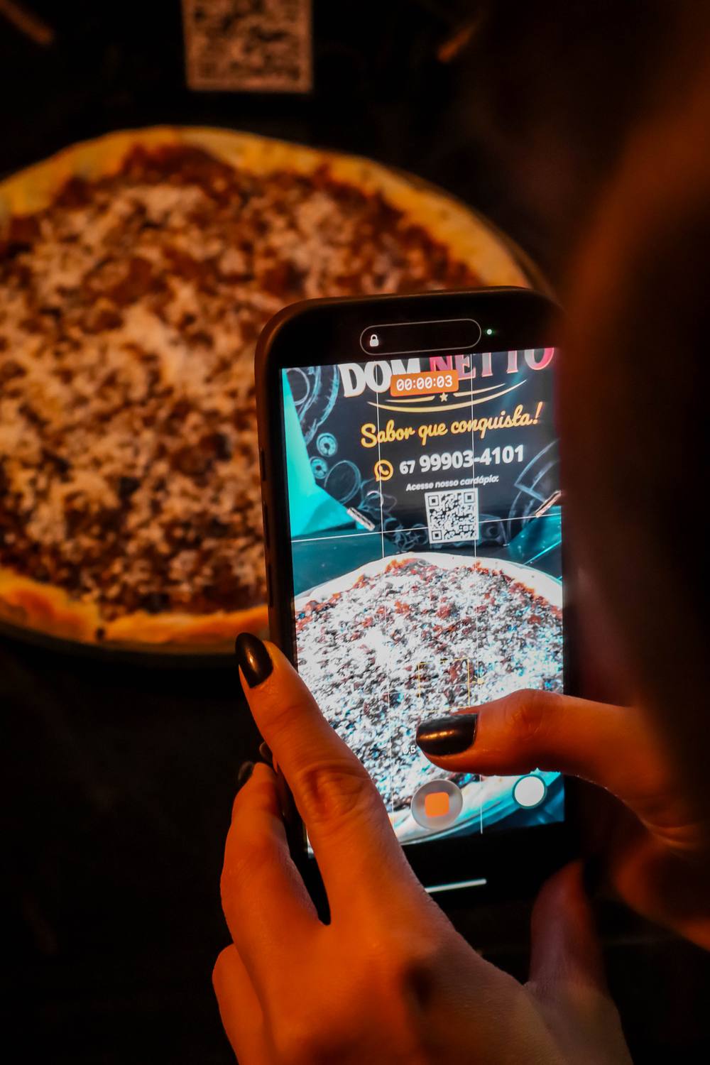 Cardápio digital da Pizza Dom Netto no celular